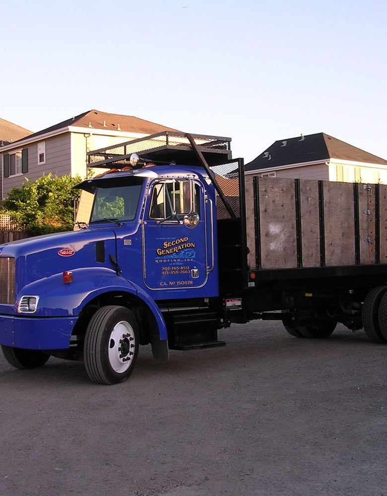 Second Generation Roofing dump truck